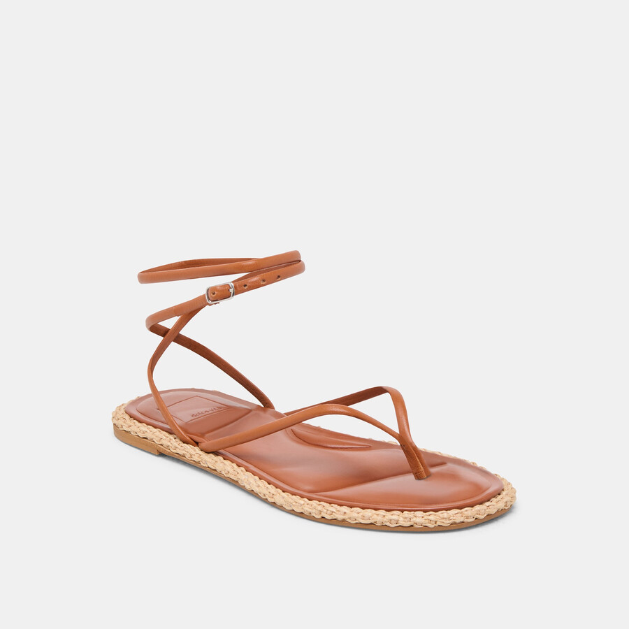 cove sandalen aus braunem leder