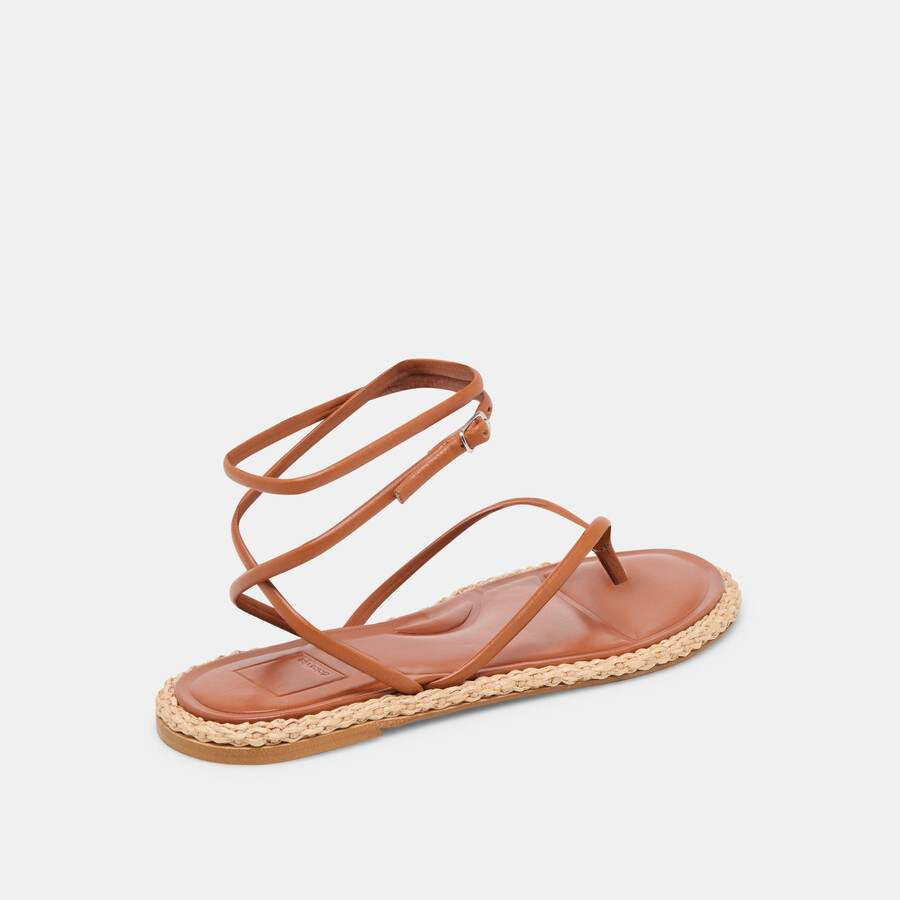 cove sandalen aus braunem leder