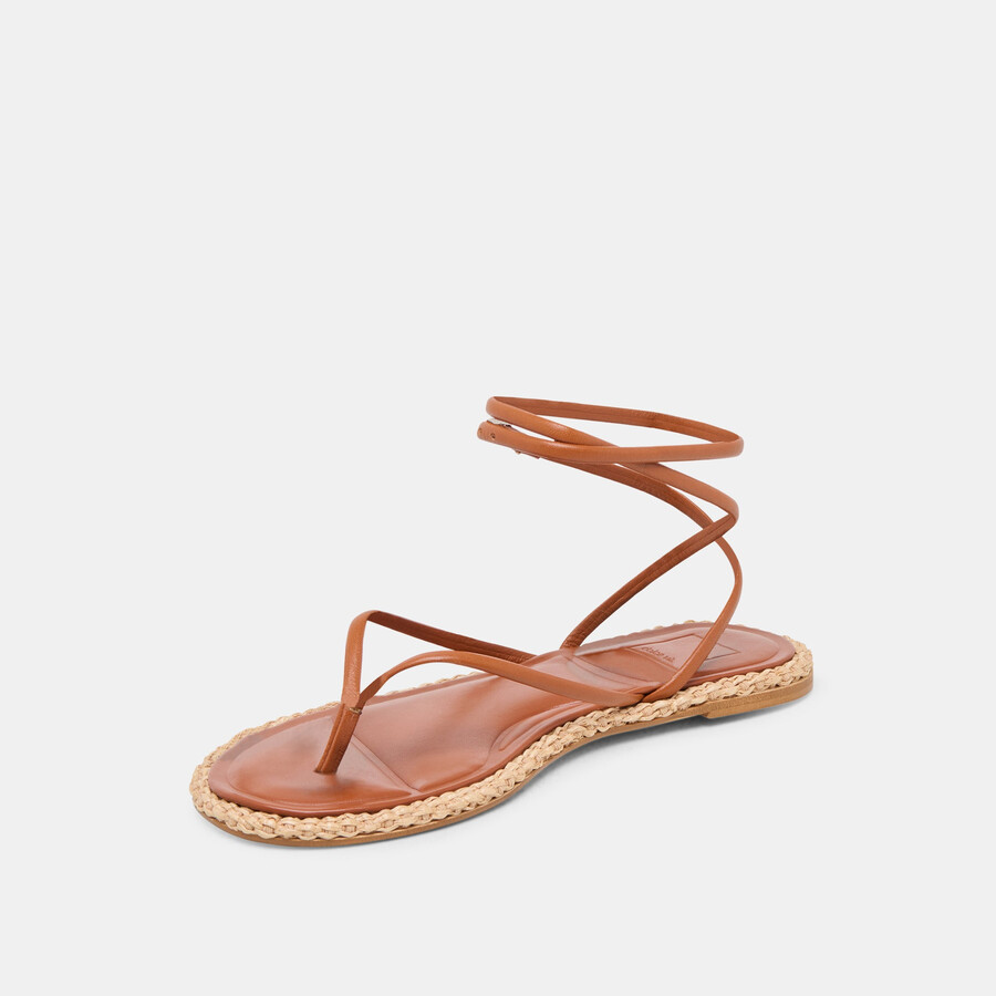 cove sandalen aus braunem leder