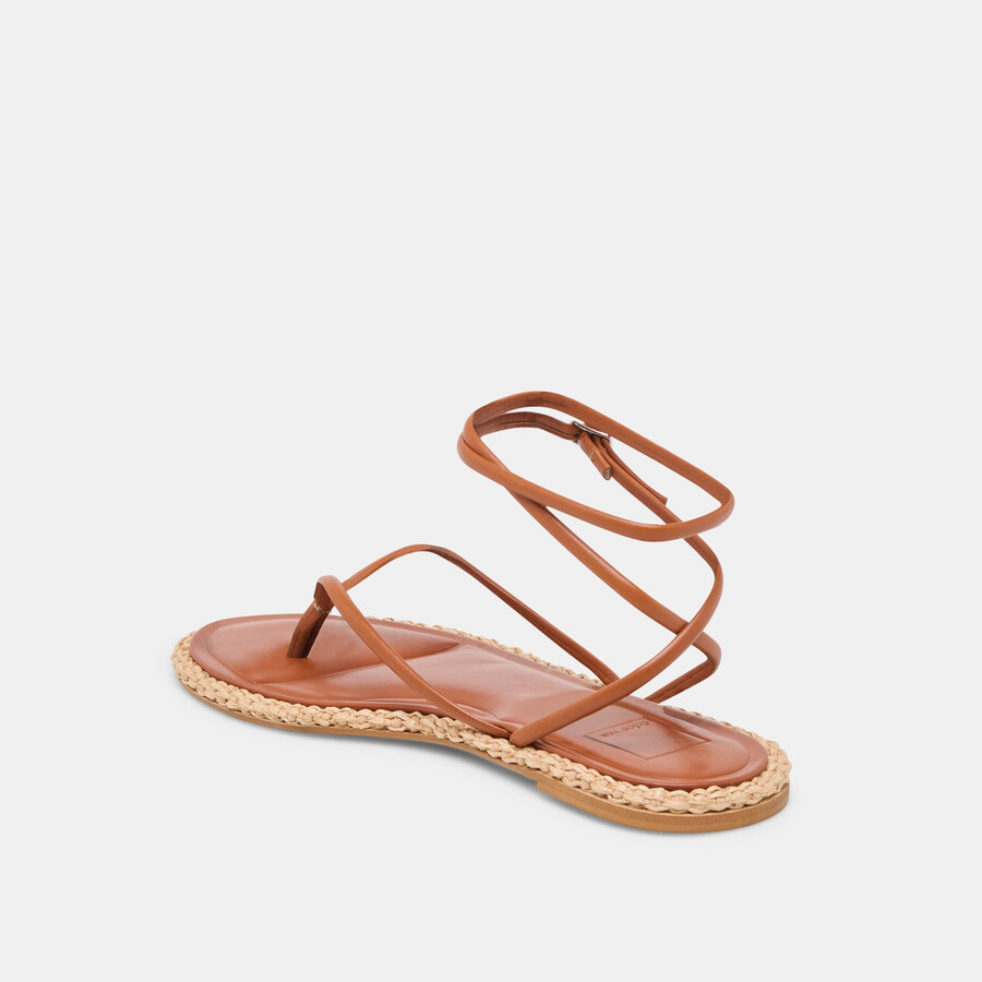 cove sandalen aus braunem leder