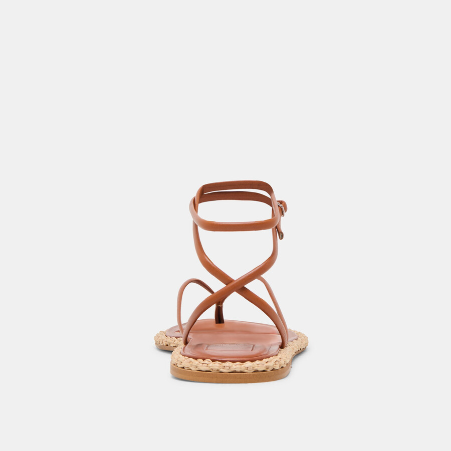 cove sandalen aus braunem leder