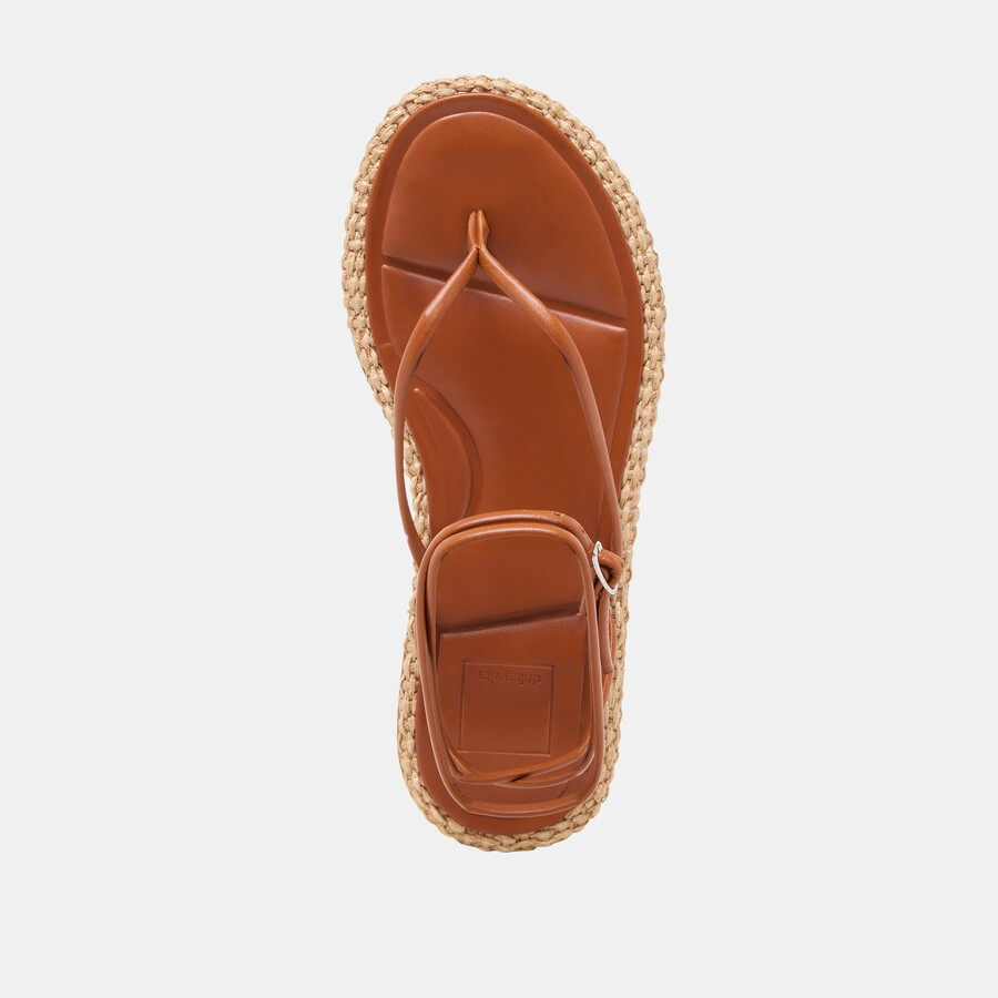 cove sandalen aus braunem leder