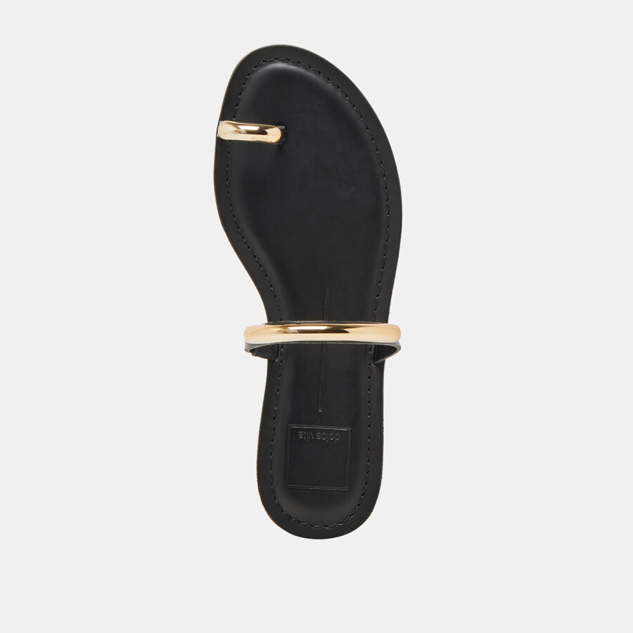 wink sandalen weit schwarz leder