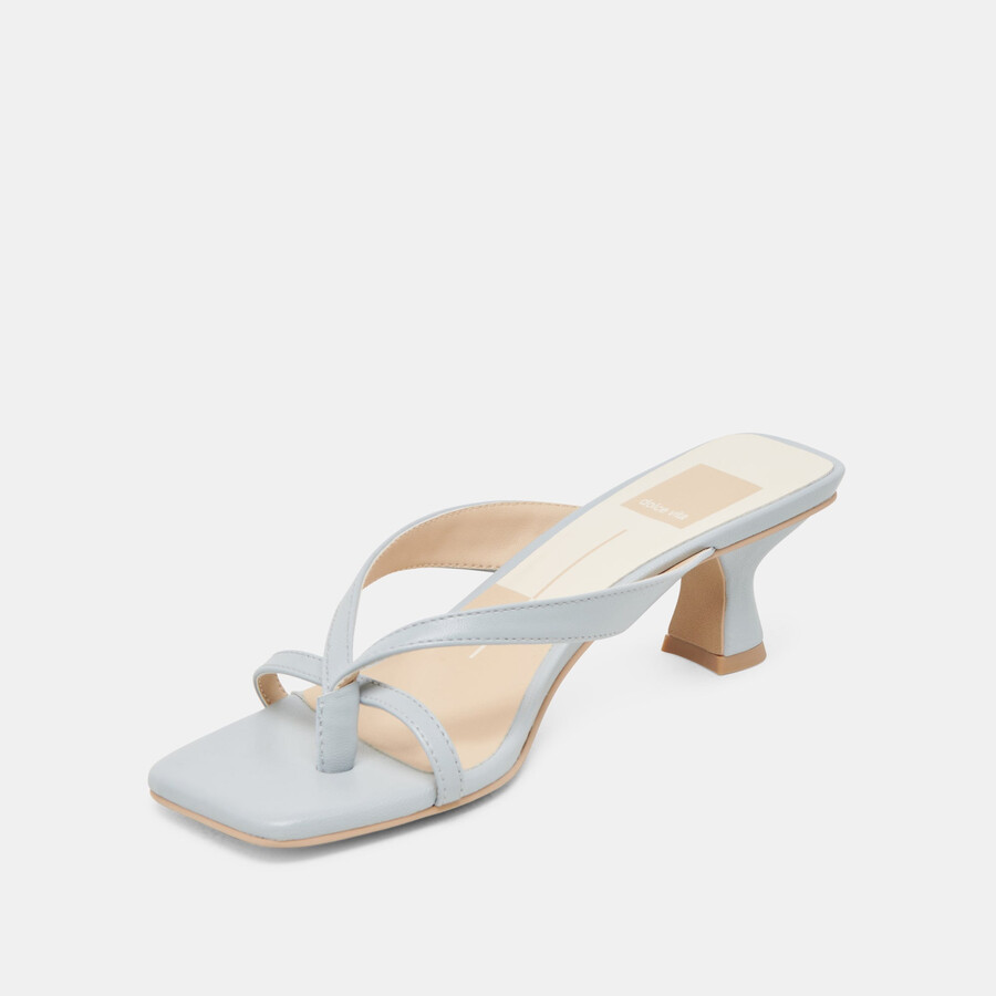 brevel wide heels hellblaues leder