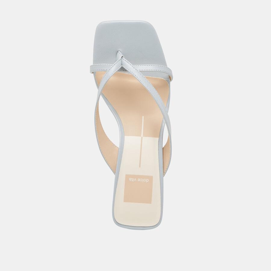 brevel wide heels hellblaues leder