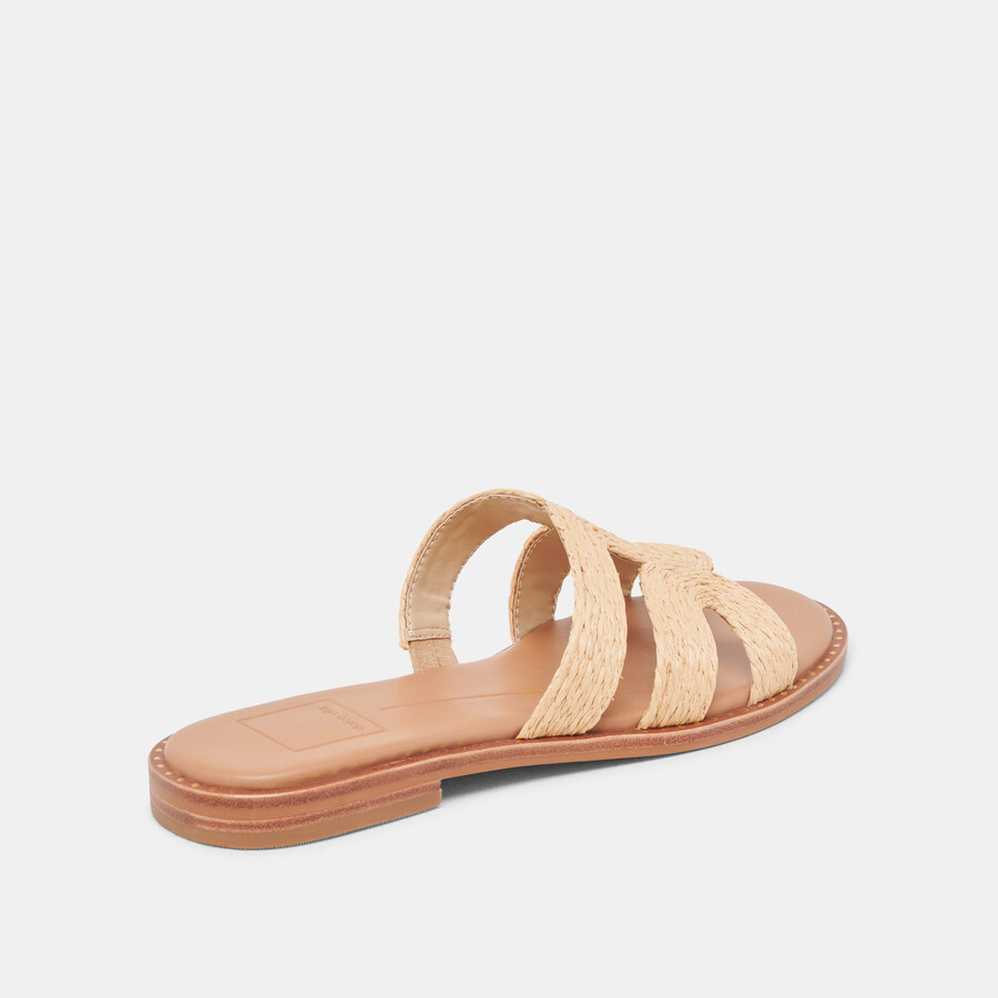 emon weite sandalen hell natur raffia