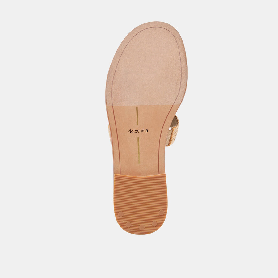 emon weite sandalen hell natur raffia