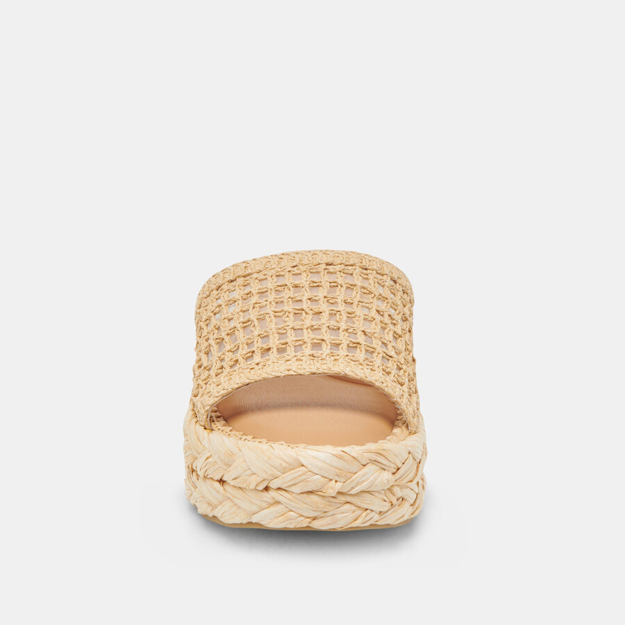 chavi mesh-sandalen aus natürlichem gewebtem raffia