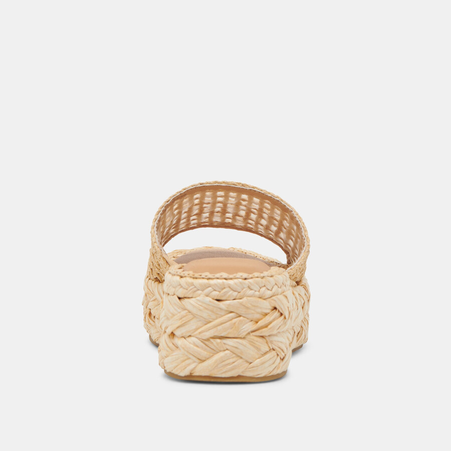 chavi mesh-sandalen aus natürlichem gewebtem raffia