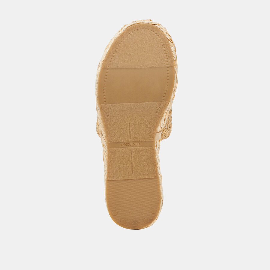 chavi mesh-sandalen aus natürlichem gewebtem raffia