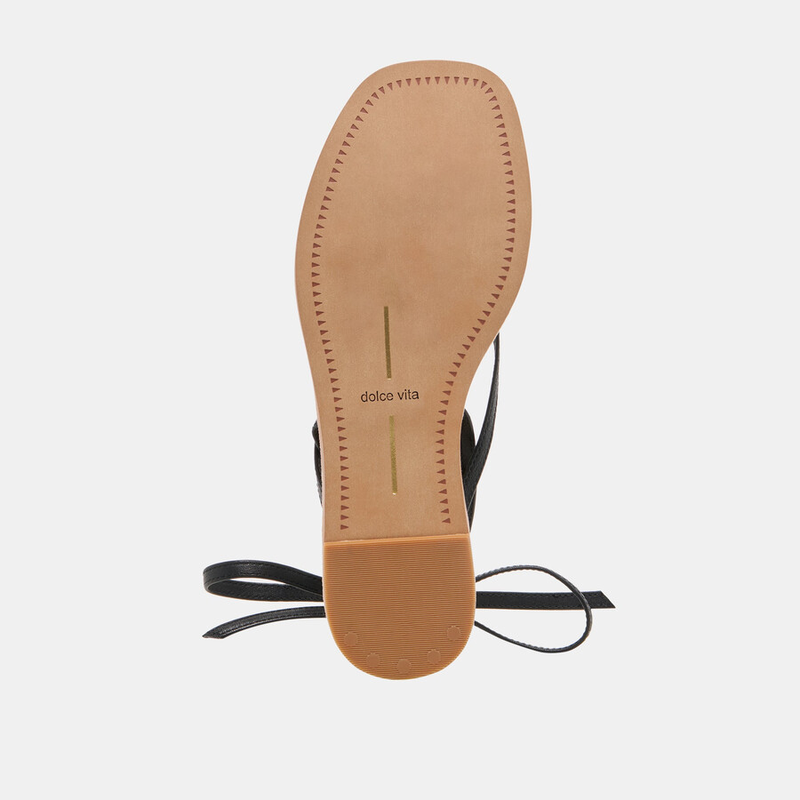 rudie sandalen aus schwarzem leder
