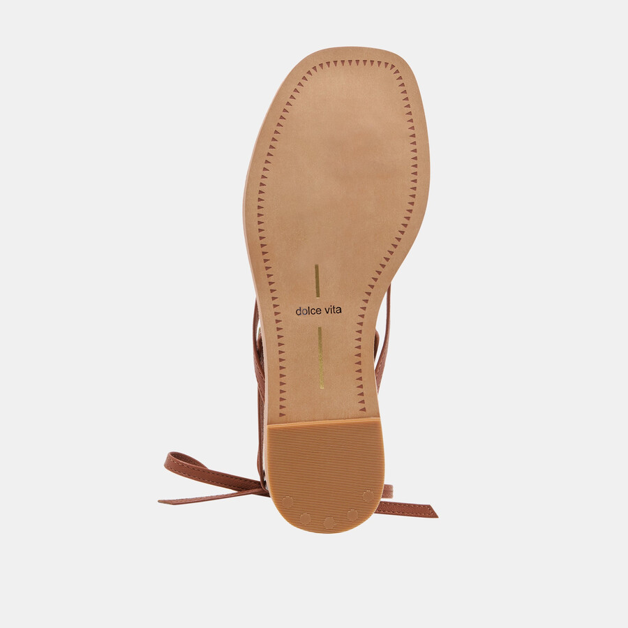 rudie sandalen aus cognacfarbenem leder