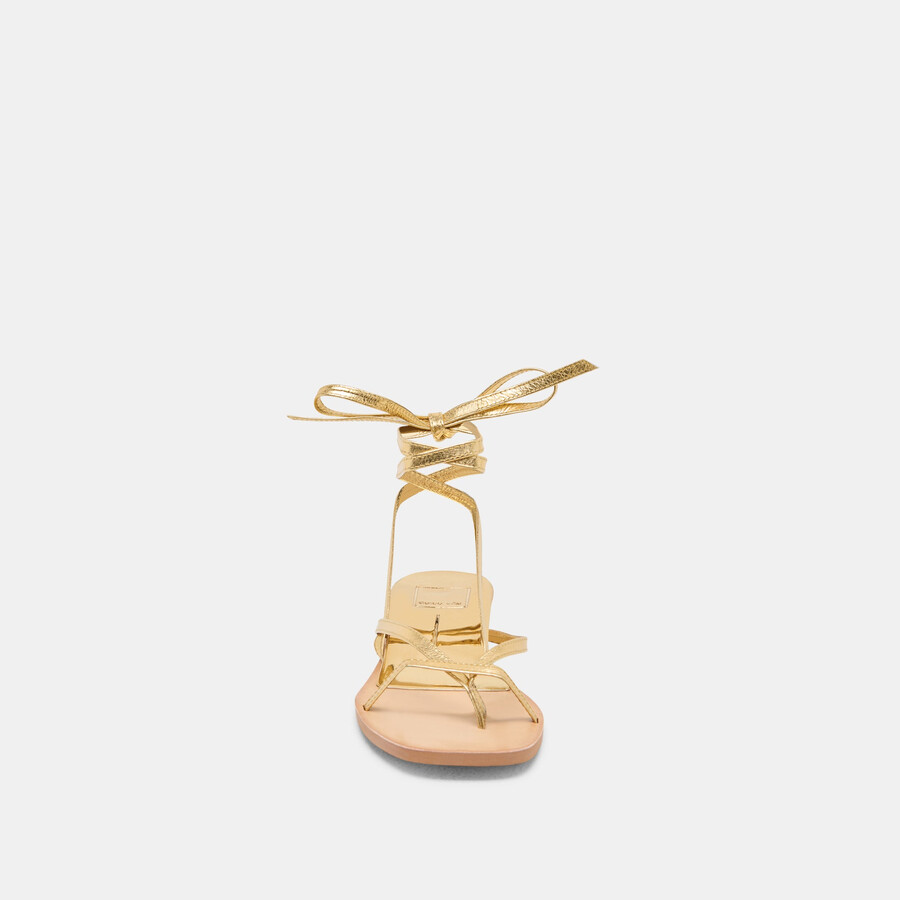 rudie sandalen dunkelgold metallic-leder