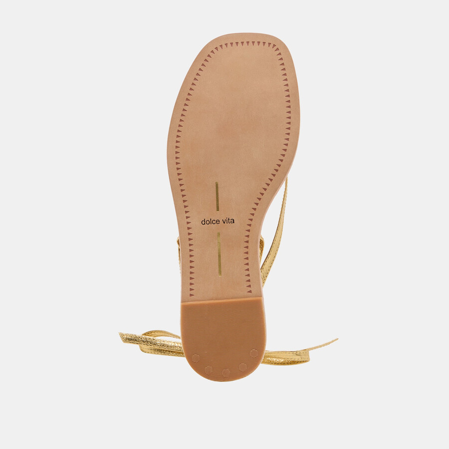 rudie sandalen dunkelgold metallic-leder