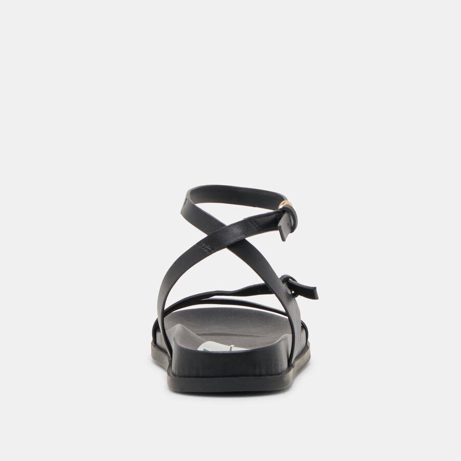 darlis sandalen aus schwarzem leder