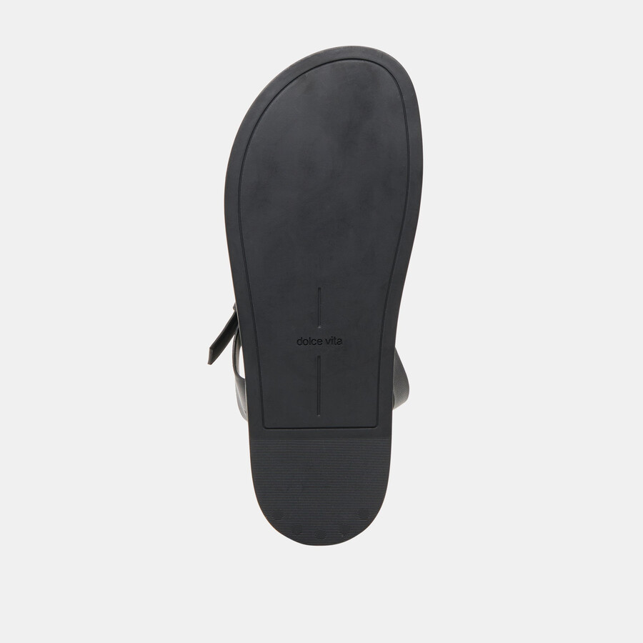 darlis sandalen aus schwarzem leder