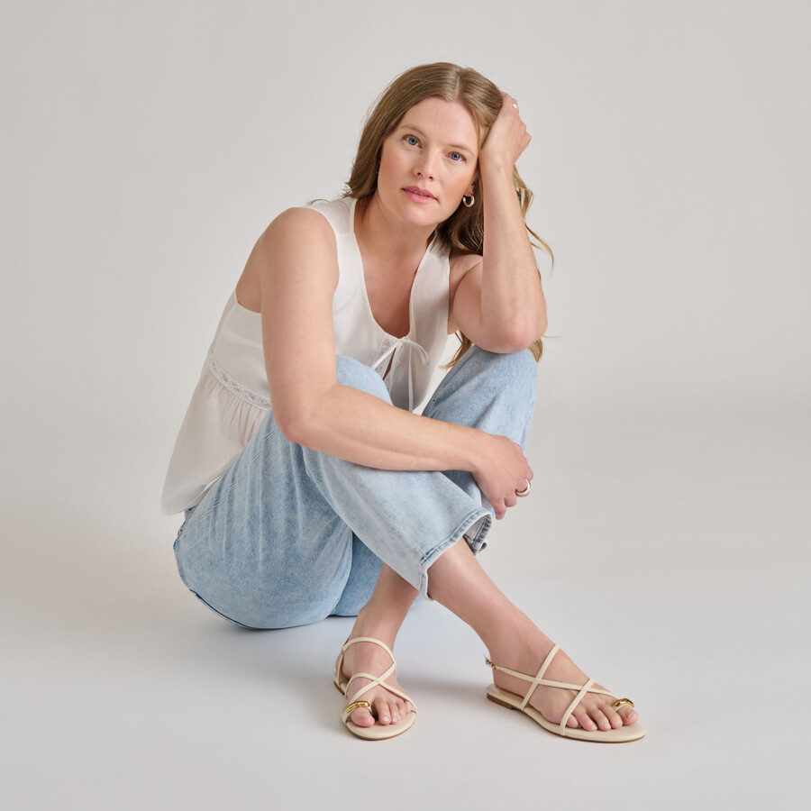 kesha sandalen aus knochenleder