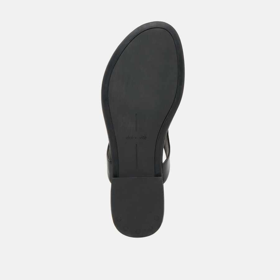 kittle sandalen aus schwarzem leder