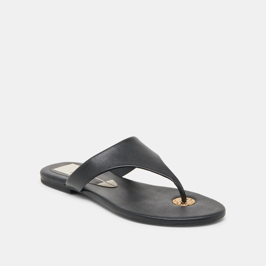 kittle sandalen aus schwarzem leder