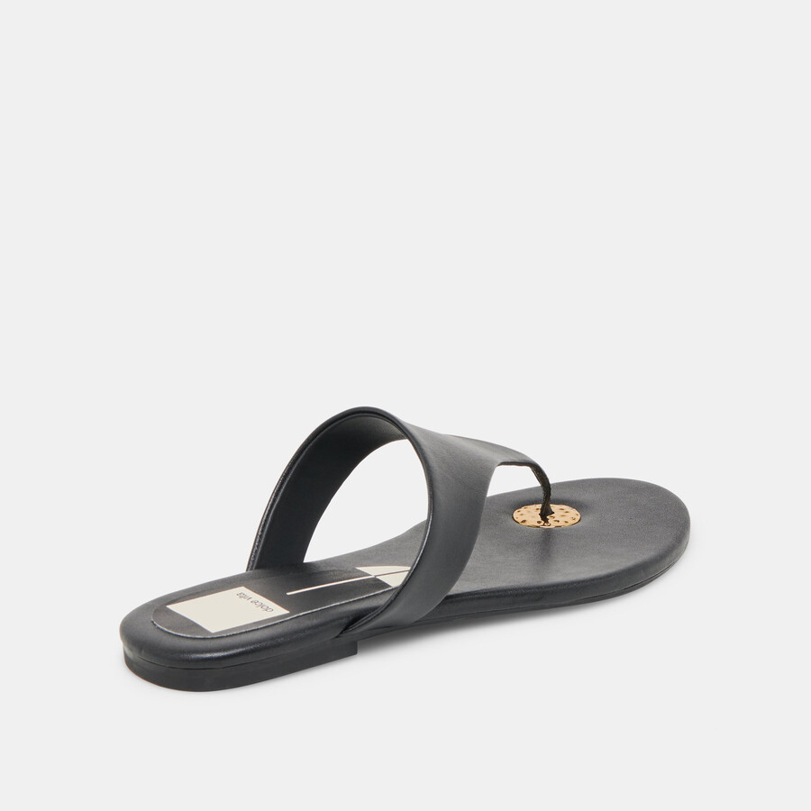 kittle sandalen aus schwarzem leder