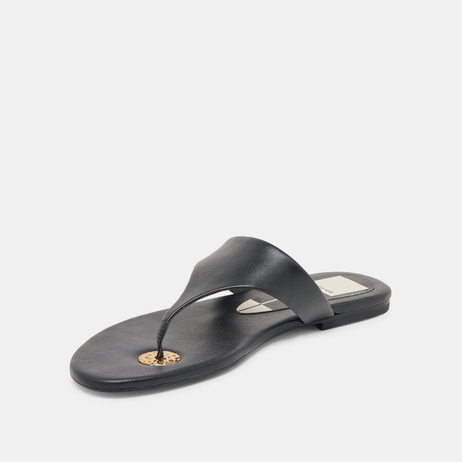 kittle sandalen aus schwarzem leder