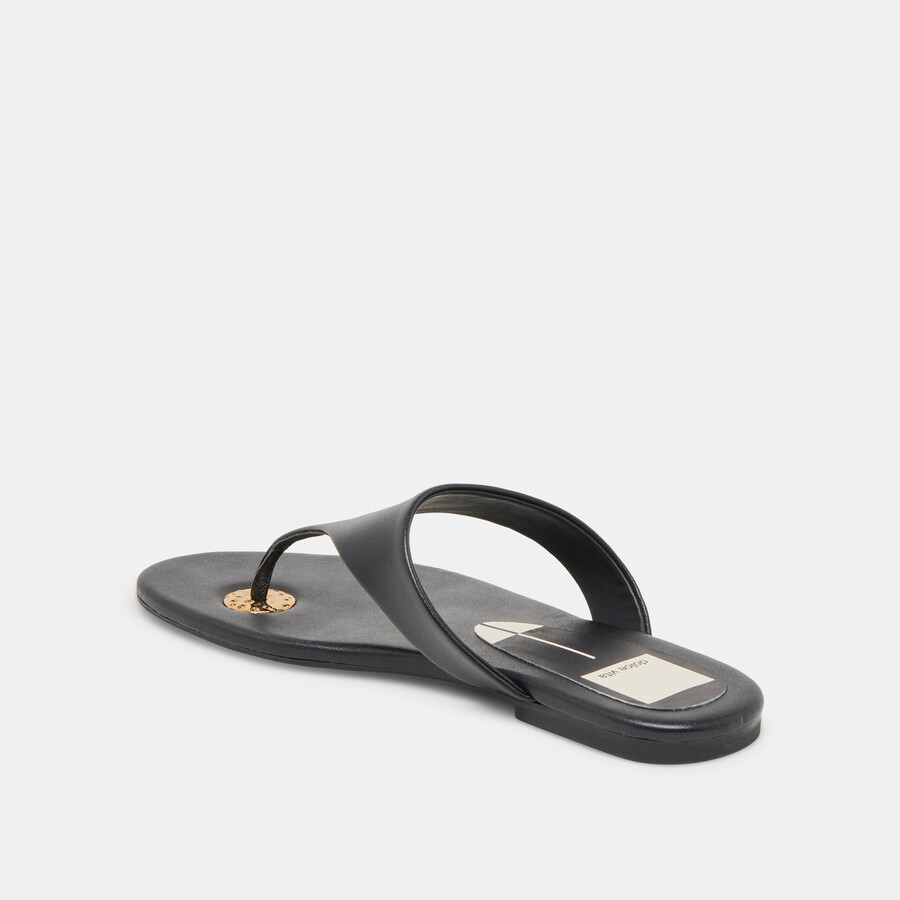 kittle sandalen aus schwarzem leder
