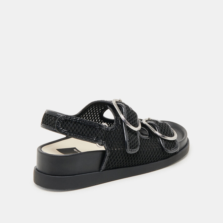 starla mesh-sandalen schwarz gewebtes mesh