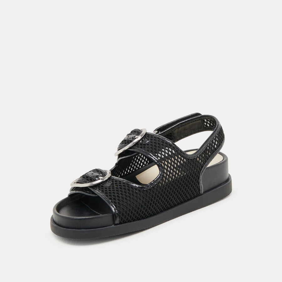 starla mesh-sandalen schwarz gewebtes mesh