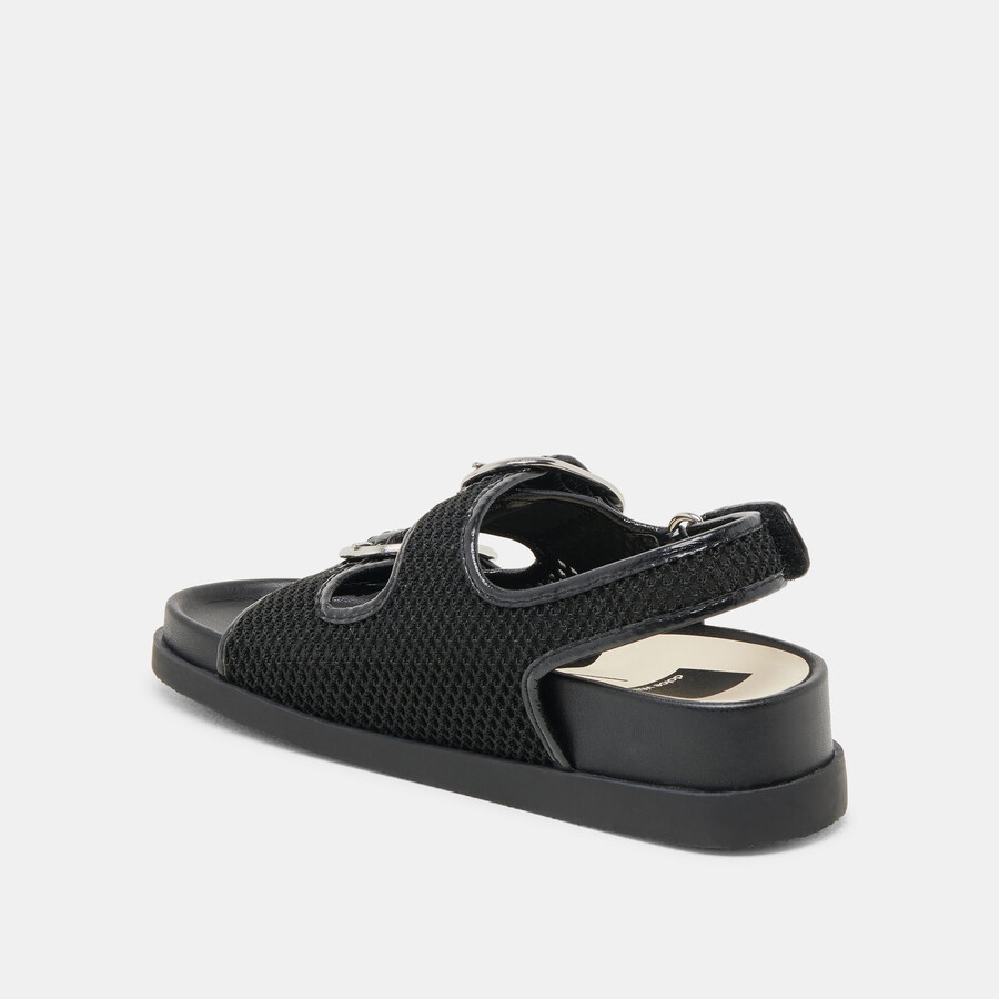 starla mesh-sandalen schwarz gewebtes mesh