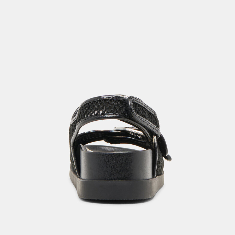 starla mesh-sandalen schwarz gewebtes mesh