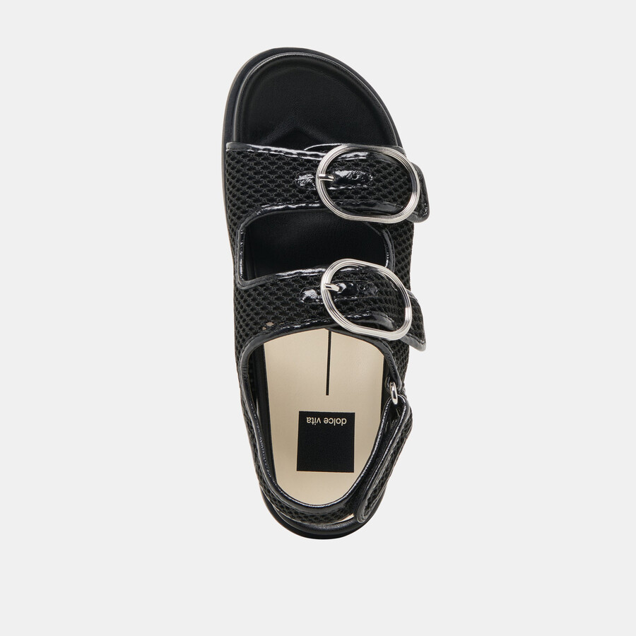 starla mesh-sandalen schwarz gewebtes mesh