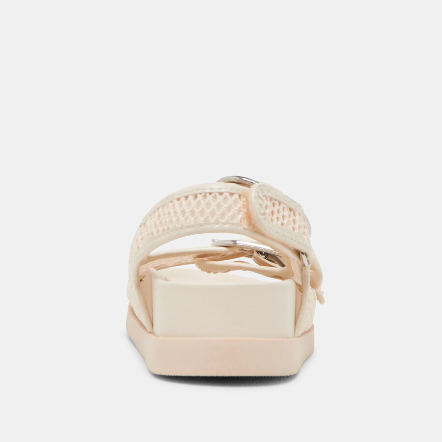 starla mesh-sandalen creme gewebtes mesh