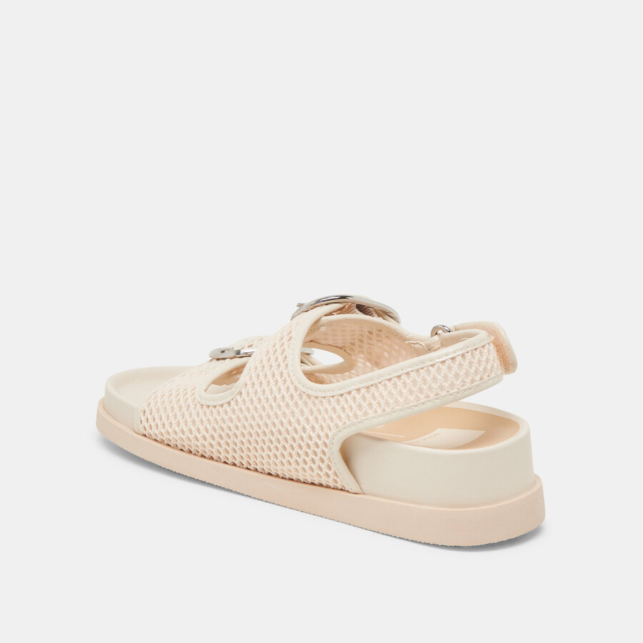 starla mesh-sandalen creme gewebtes mesh