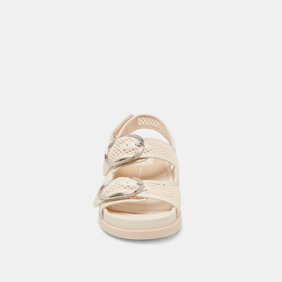 starla mesh-sandalen creme gewebtes mesh
