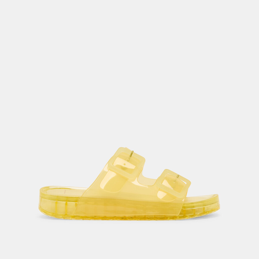 julio sandalen zitronenfarbenes vinyl