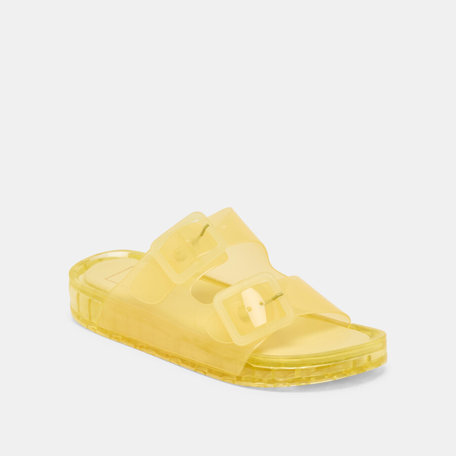 julio sandalen zitronenfarbenes vinyl