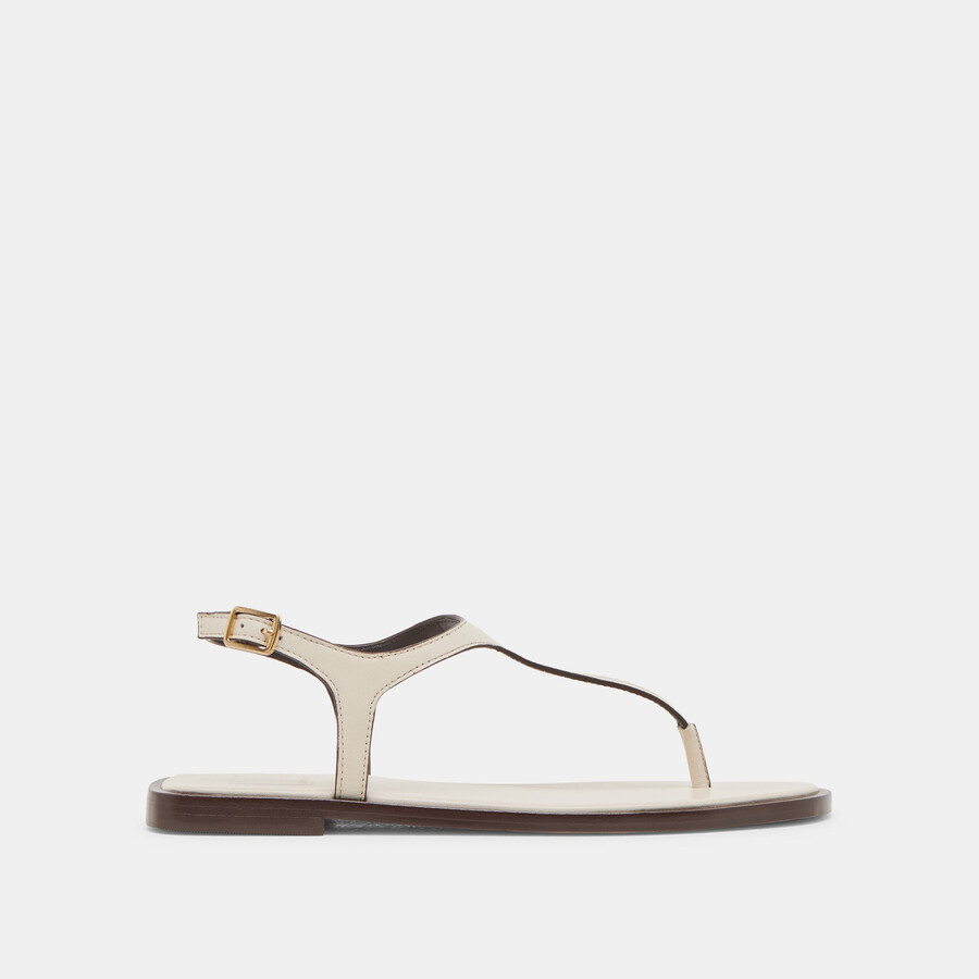 raye sandalen elfenbein leder