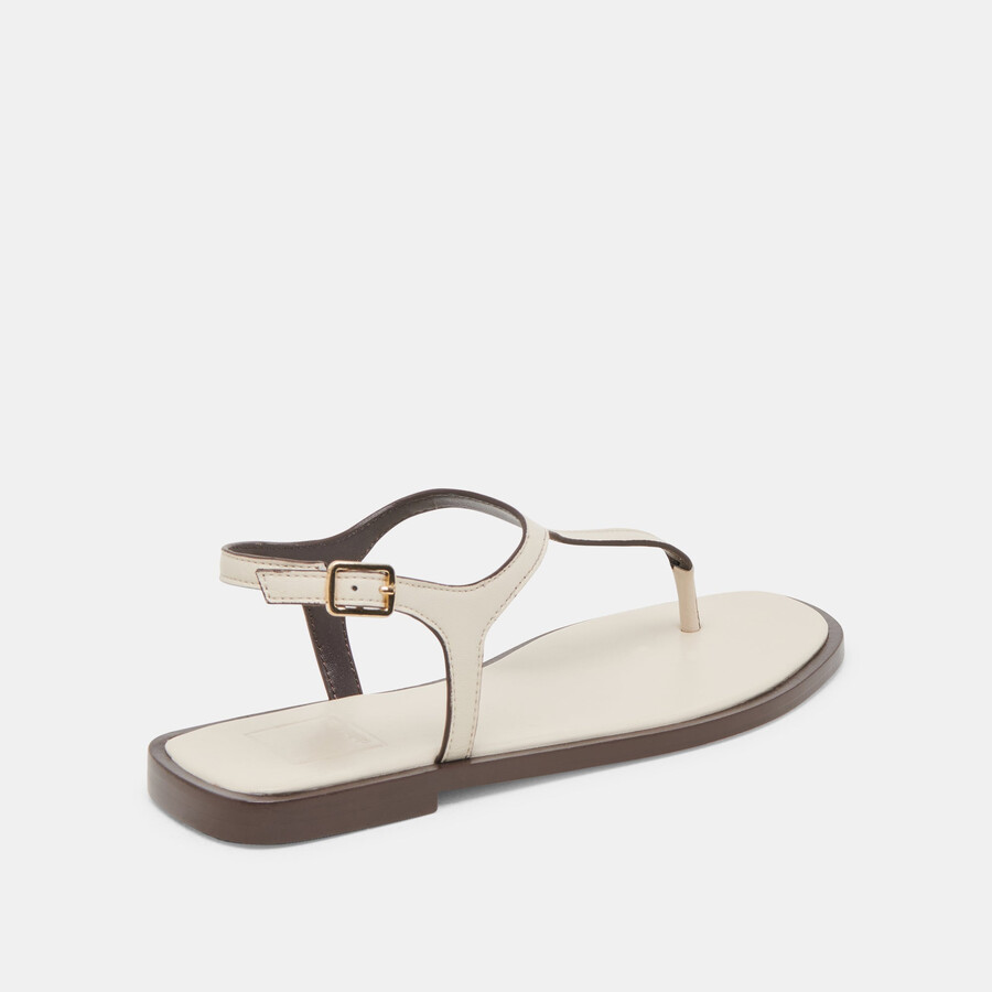 raye sandalen elfenbein leder
