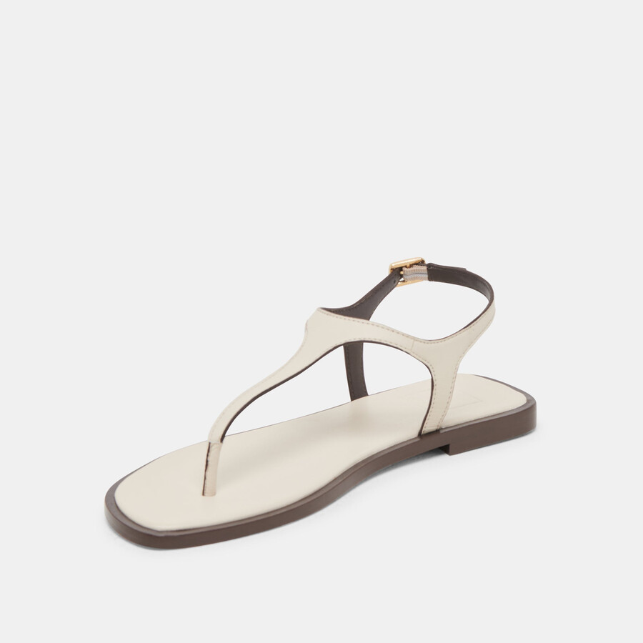raye sandalen elfenbein leder
