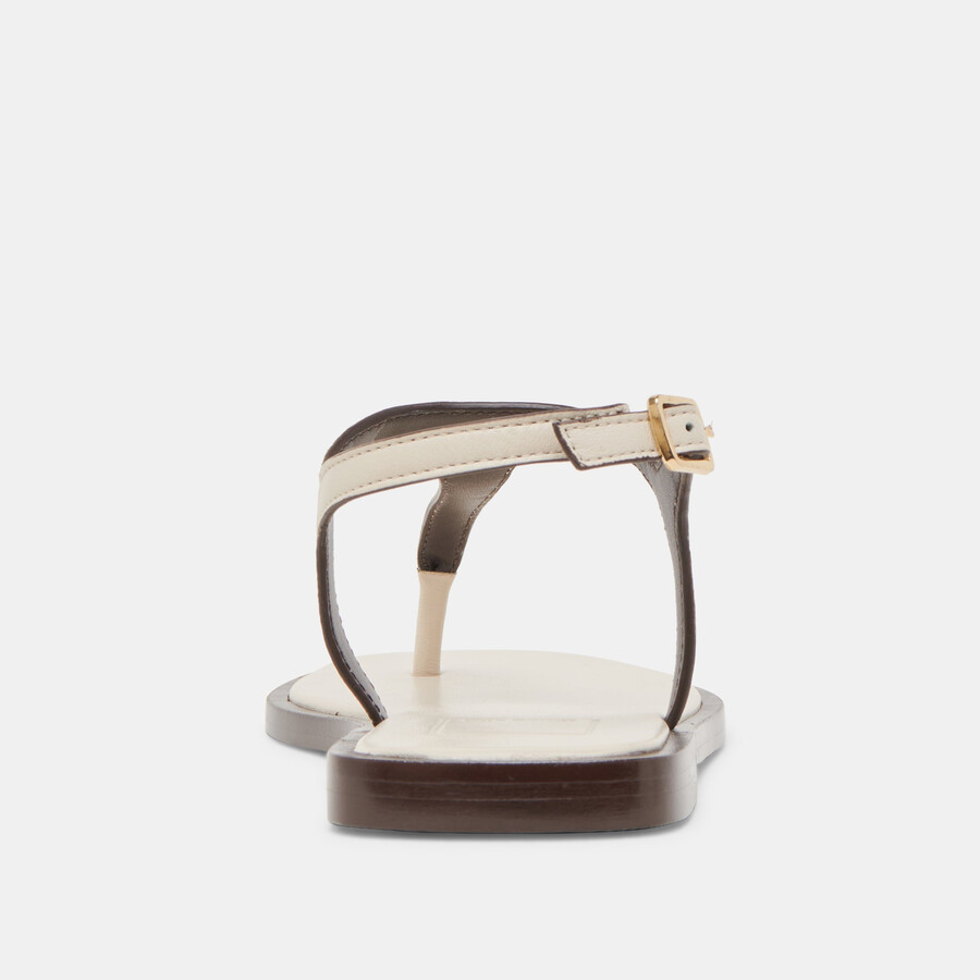 raye sandalen elfenbein leder