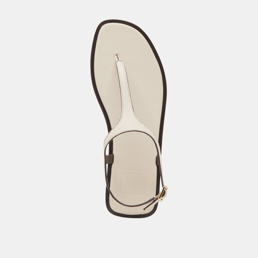 raye sandalen elfenbein leder
