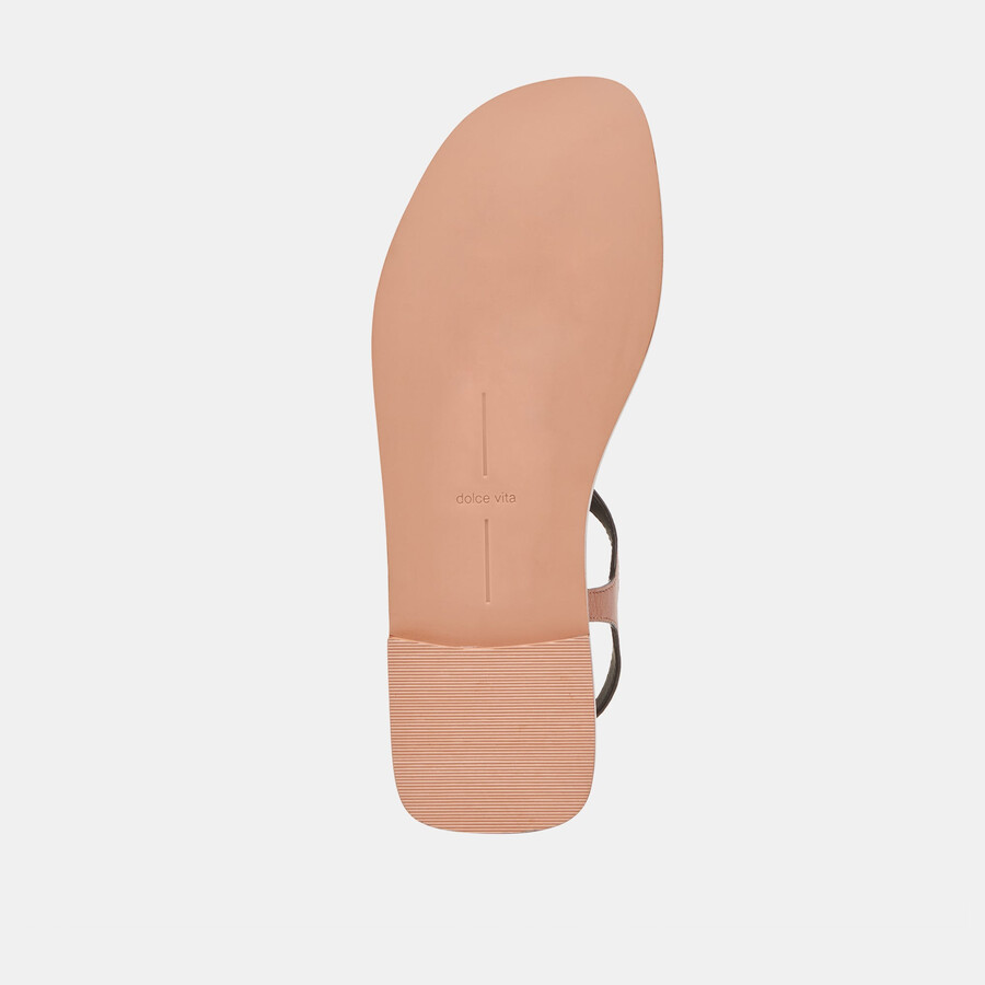raye sandalen aus hellbraunem leder