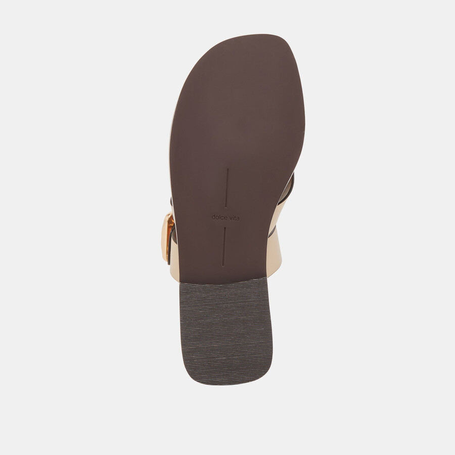 shore sandalen aus elfenbeinfarbenem leder