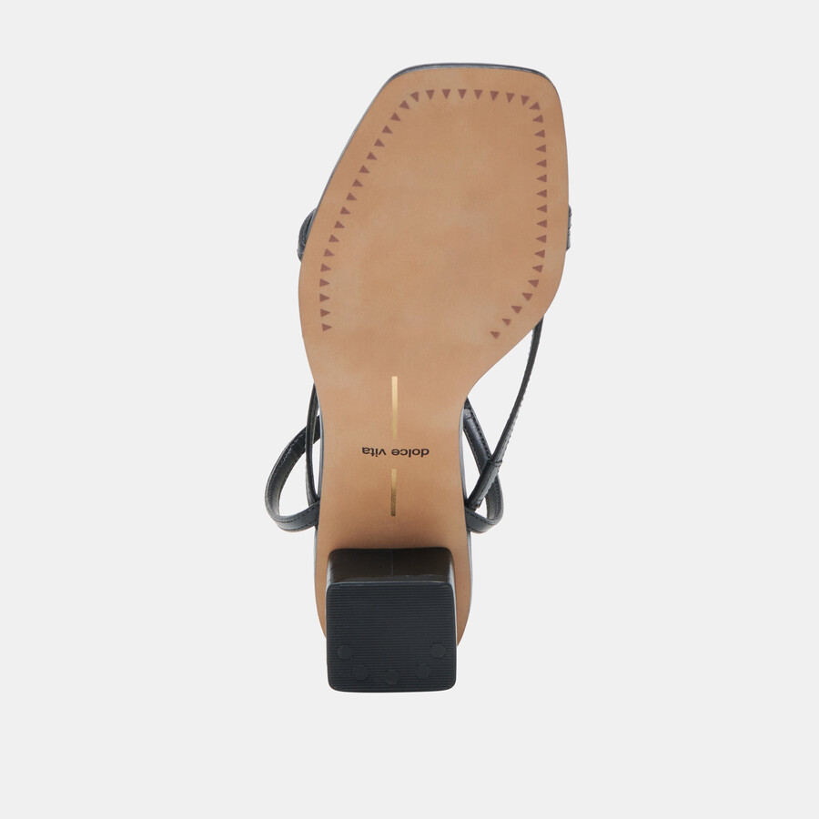 karlos sandalen aus schwarzem leder