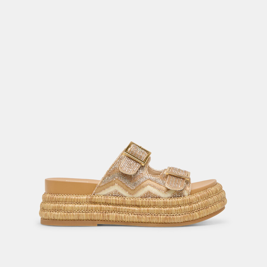 wixie sandalen gold multi beads
