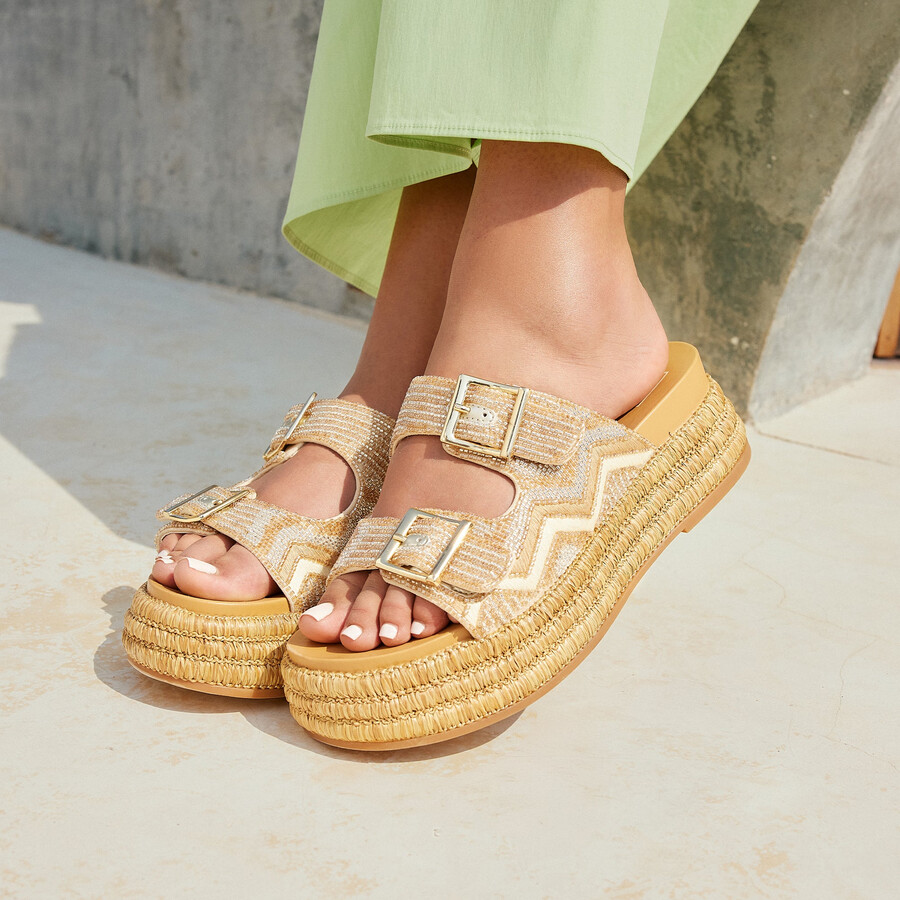 wixie sandalen gold multi beads