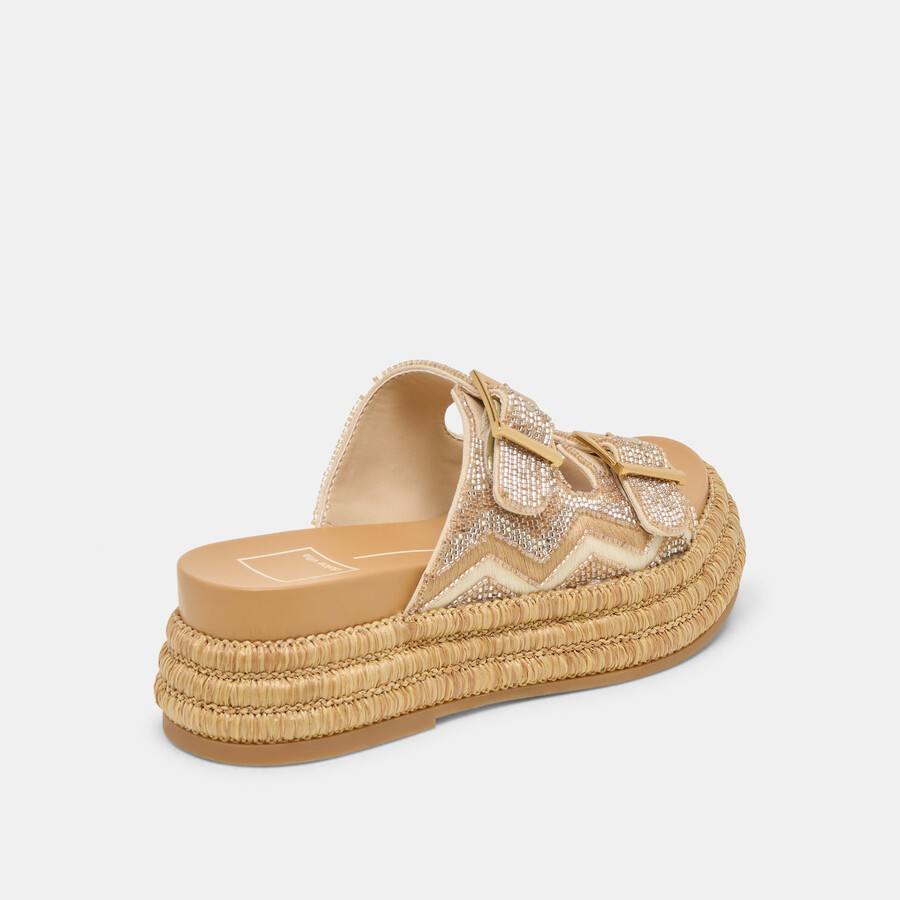 wixie sandalen gold multi beads