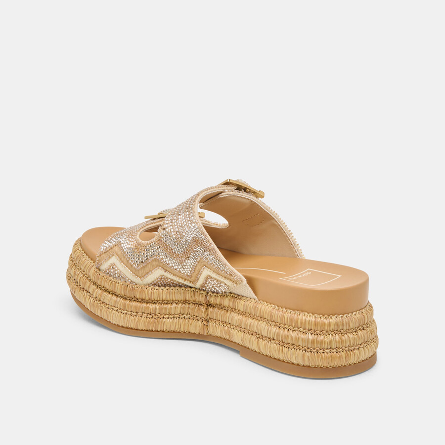 wixie sandalen gold multi beads