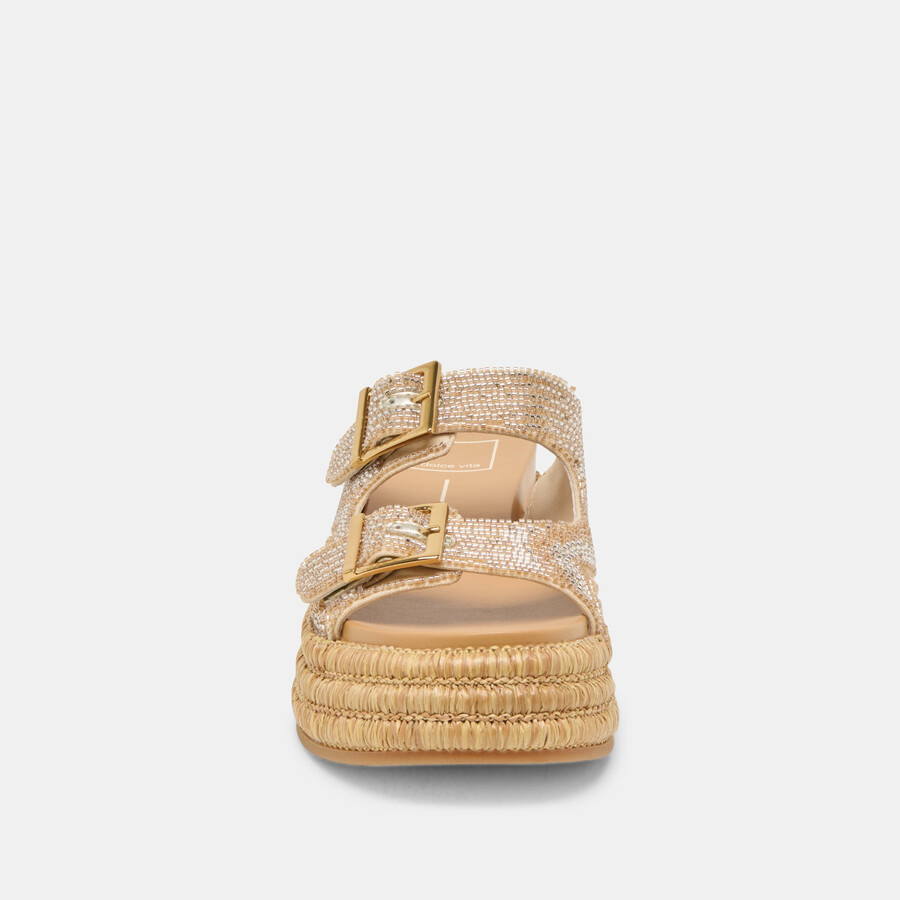 wixie sandalen gold multi beads