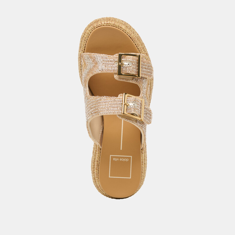 wixie sandalen gold multi beads